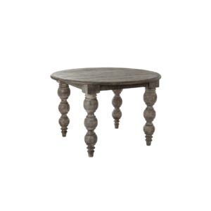 RUTLAND Collection Round Wooden Dining Table with 120cm diameter and warm brown finish