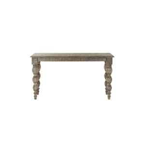 Rutland Collection wooden console table with refined architectural design in warm brown finish.