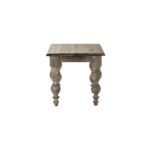 Rutland Collection square wooden side table in warm brown finish.