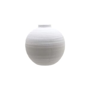 TIBER Large Matt White Ceramic Vase – oversized matte white ceramic vase with smooth, textured finish, perfect for statement styling in modern or neutral interiors.