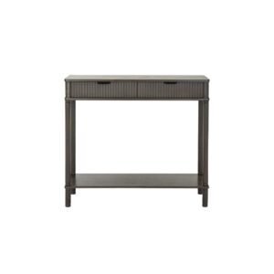 REED Collection 2 Drawer Console – Wooden console table with textured detailing and two drawers