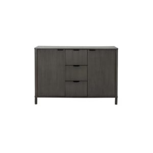 REED Collection 3 Drawer 2 Door Cabinet – Wooden Cabinet with Panelled Frontage and Warm Finish