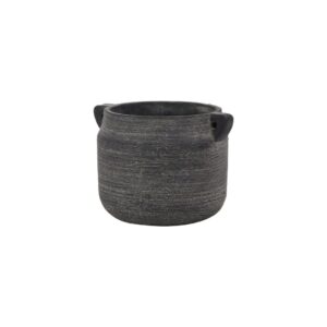 AMALFI Grey Hydria Pot – Handcrafted ceramic Mediterranean-style pot with weathered grey finish