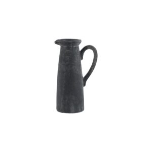 AMALFI Grey Tall Jug – Sculptural ceramic jug with matte grey finish and Mediterranean design