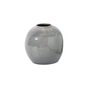 GARDA Grey Glazed Tiber Vase – Handcrafted grey ceramic vase with distressed glaze and elegant finish, ideal for versatile home or retail displays.