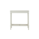 BELMONT Rattan Collection Console with white wood frame and textured rattan front.