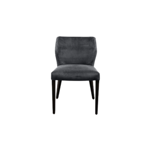 JASY Velour 999 Dining Chair with soft dark velour upholstery and Dark Wengue beechwood legs