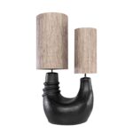 DENISE Black Terracotta Table Lamp – modern luxury table lamp with terracotta base and chic lampshade