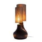 DENISE Black Terracotta Table Lamp – modern luxury table lamp with terracotta base and chic lampshade
