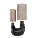 DENISE Black Terracotta Table Lamp – modern luxury table lamp with terracotta base and chic lampshade