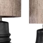 DENISE Black Terracotta Table Lamp – modern luxury table lamp with terracotta base and chic lampshade