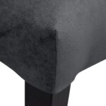 JASY Velour 999 Dining Chair with soft dark velour upholstery and Dark Wengue beechwood legs