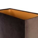 Travertine table lamp with sculpted arched stone base and satin polished finish