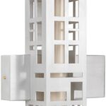 SKYFI wall lamp in brushed aluminium with integrated LED strip, modern architectural wall light