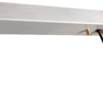 SKYFI linear pendant lamp in brushed aluminium with integrated LED strip, modern architectural ceiling light