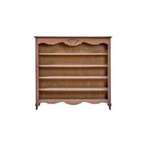 VICTORIA natural oak bookcase with open shelving and handcrafted finish, contemporary wooden storage furniture