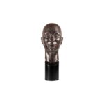 CONCA bronze ceramic statue with black powder-coated base, handcrafted decorative sculpture for modern interior styling.
