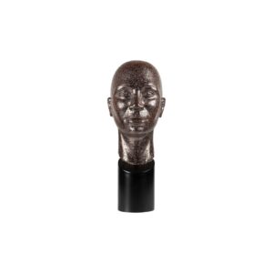 CONCA bronze ceramic statue with black powder-coated base, handcrafted decorative sculpture for modern interior styling.