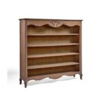 VICTORIA natural oak bookcase with open shelving and handcrafted finish, contemporary wooden storage furniture