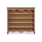 VICTORIA natural oak bookcase with open shelving and handcrafted finish, contemporary wooden storage furniture