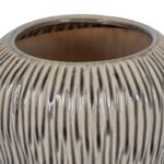PALLIDA Collection small ceramic vase with flecked finish in brown, gold, and white, minimalist decorative vase for modern interiors.