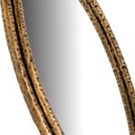 Nahla large wall mirror with gold dimpled metal frame, textured statement mirror for contemporary and traditional interiors.