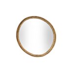 Nahla large wall mirror with gold dimpled metal frame, textured statement mirror for contemporary and traditional interiors.