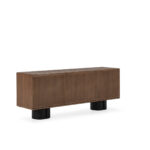 West walnut wooden sideboard cabinet with modern design and spacious storage for contemporary interiors.