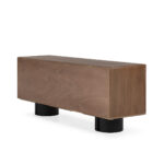 West walnut wooden sideboard cabinet with modern design and spacious storage for contemporary interiors.