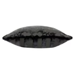 Hanover jacquard cushion 45x45cm in black with classic woven pattern and feather filling.