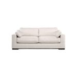 Metro Gent three seater sofa in neutral fabric with black legs and modern contemporary design.