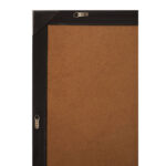 Tall rectangular bevelled wall mirror with slim black wooden frame and double-layered border, designed for elegant modern interior décor.