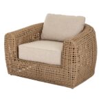 Bloom outdoor lounge chair large brown garden chair with deep seating and weather resistant design.