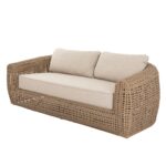 BLOOM Outdoor Sofa in neutral tones, modern design, spacious and suitable for garden or patio entertaining.