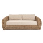 BLOOM Outdoor Sofa in neutral tones, modern design, spacious and suitable for garden or patio entertaining.