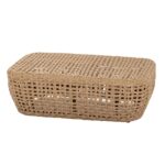BLOOM Outdoor Footstool brown weather-resistant modern garden footstool compact patio furniture
