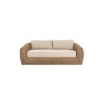 BLOOM Outdoor Sofa in neutral tones, modern design, spacious and suitable for garden or patio entertaining.