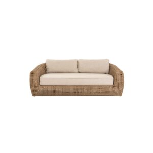 BLOOM Outdoor Sofa in neutral tones, modern design, spacious and suitable for garden or patio entertaining.