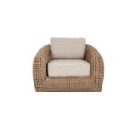 Bloom outdoor lounge chair large brown garden chair with deep seating and weather resistant design.