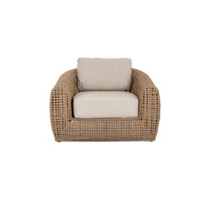 Bloom outdoor lounge chair large brown garden chair with deep seating and weather resistant design.