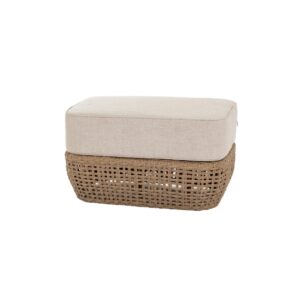 BLOOM Outdoor Footstool brown weather-resistant modern garden footstool compact patio furniture